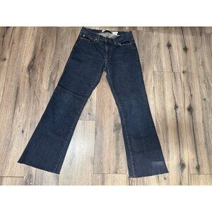 Gap Y2K Vintage Low Rise Flare Stretch Jeans 8 Regular Dark Wash Denim